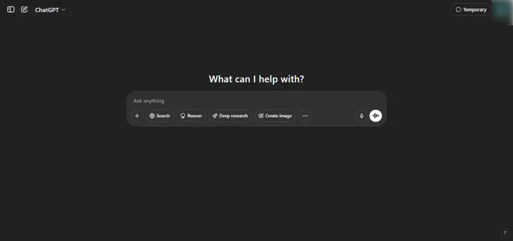 ChatGPT Homepage