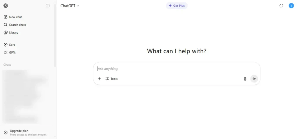 chatgpt homepage