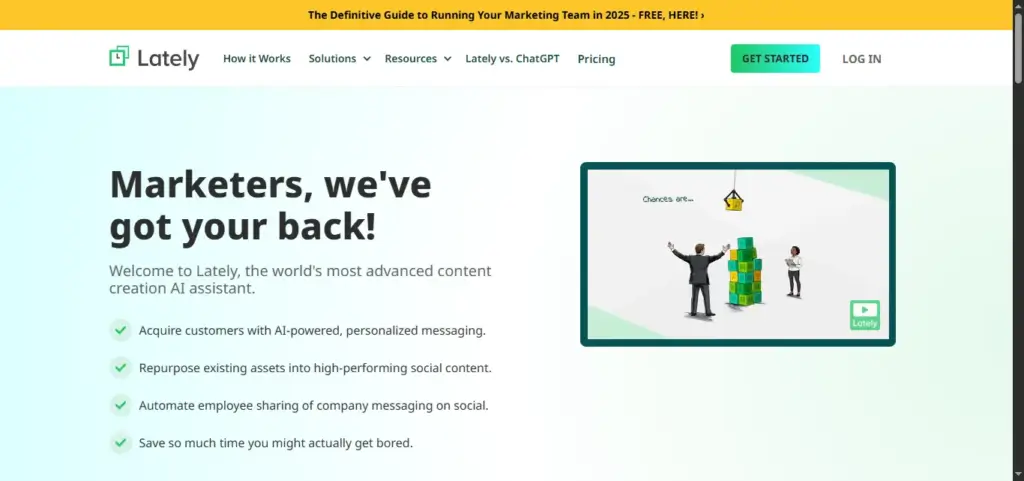Lately AI Homepage