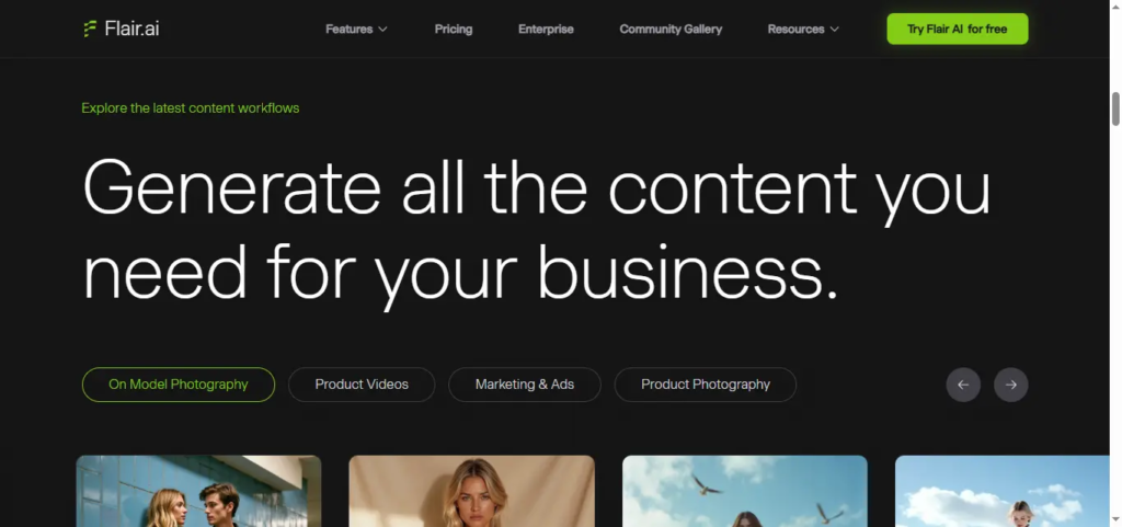 flair.ai homepage