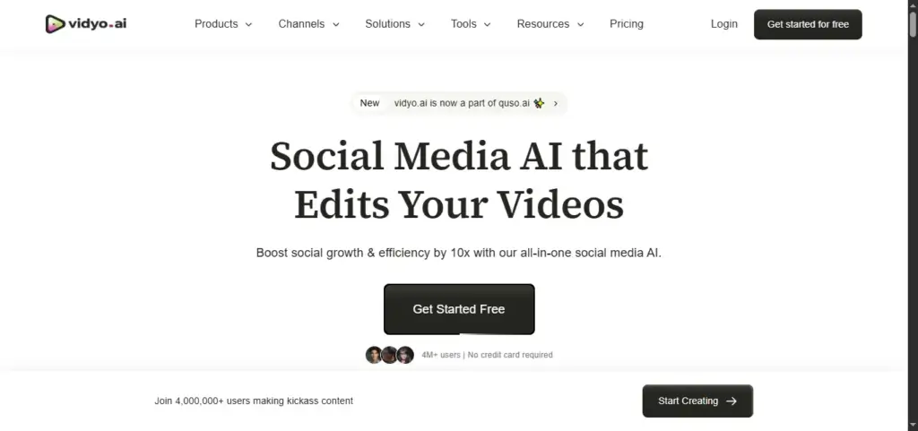 vidyo ai homepage
