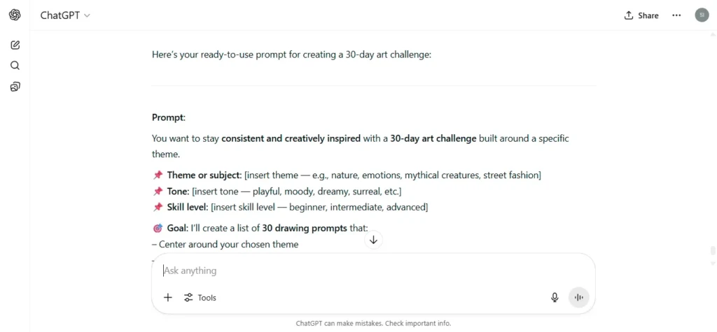 Prompts for Artists